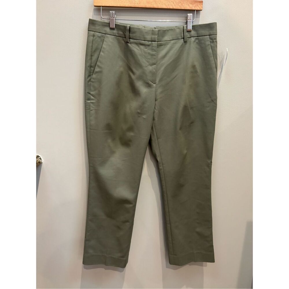 GAP 10 NWT tailored crop stretch light grass green cotton spandex straight cut c